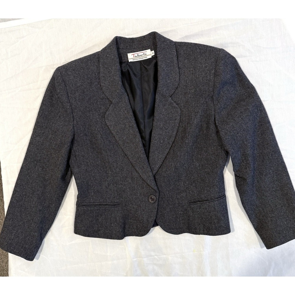 Talbots Petite Women's  100% Wool Single-Button Blazer Size 6 Tailored Jacket